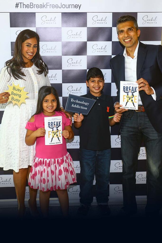 about story break free book launch family photo saahil mehta v2