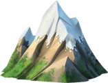 emoji snow capped mountain